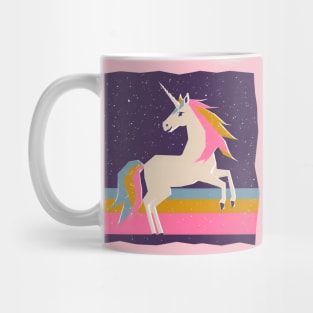 Magical Unicorn in Colorful Risograph Style Mug